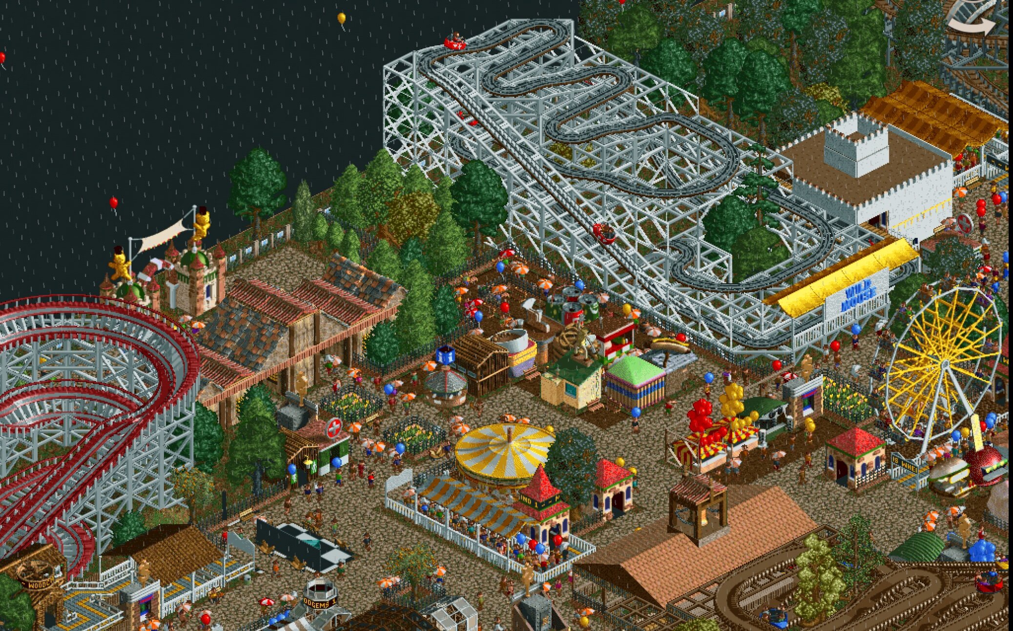 Hey. My finished fungus woods park. - RollerCoaster Tycoon 1 & 2 ...