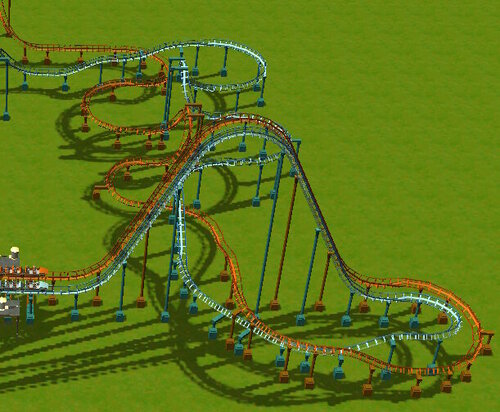 More information about "Fire & Ice... Dueling Corkscrew Coasters"